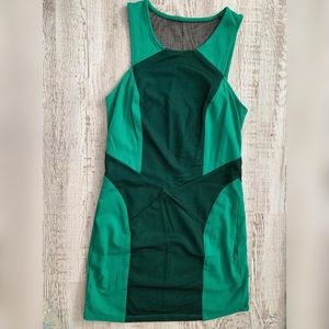 Le Chateau green and black mesh dress, size XS